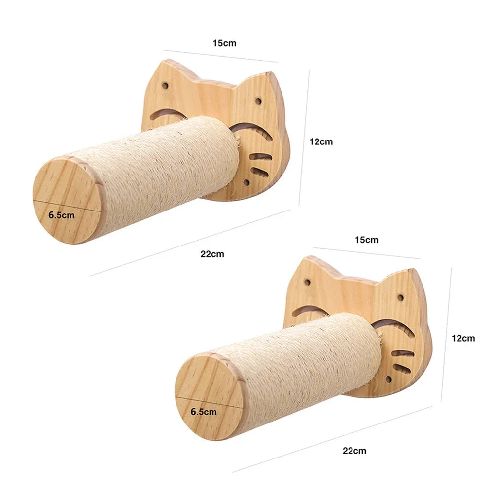 Cat Wall Climbing Shelf Steps Ladder Scratching Post Scratcher Bed Hiding House for Cats Tree Tower Pet Furniture Accessories